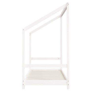 vidaXL Πλαίσιο Παιδικού Κρεβατιού Λευκό 2x(80x200)cm Μασίφ Ξύλο Πεύκου 1 τεμ. - Μονό