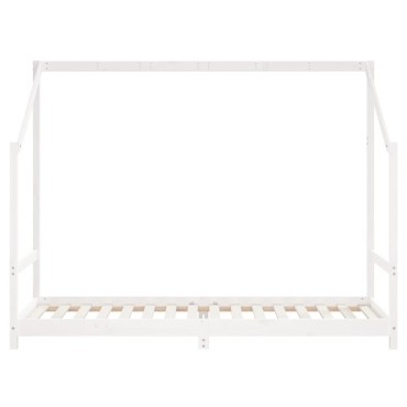 vidaXL Πλαίσιο Παιδικού Κρεβατιού Λευκό 2x(80x200)cm Μασίφ Ξύλο Πεύκου 1 τεμ. - Μονό