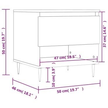 vidaXL Τραπέζια Σαλονιού 2 τεμ. Sonoma Δρυς 50x46x50cm Επεξεργ. Ξύλο