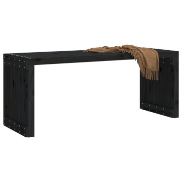 vidaXL Παγκάκι Κήπου Επεκτάσιμο Μαύρο 212,5x40,5x45cm Μασίφ Πεύκο 1 τεμ.