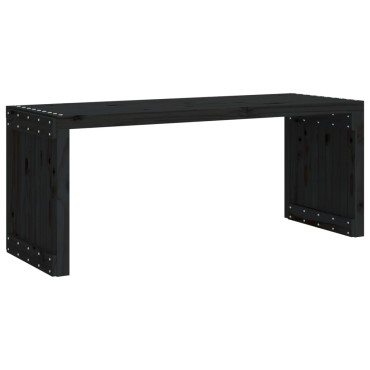 vidaXL Παγκάκι Κήπου Επεκτάσιμο Μαύρο 212,5x40,5x45cm Μασίφ Πεύκο 1 τεμ.