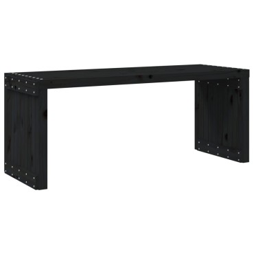 vidaXL Παγκάκι Κήπου Επεκτάσιμο Μαύρο 212,5x40,5x45cm Μασίφ Πεύκο 1 τεμ.
