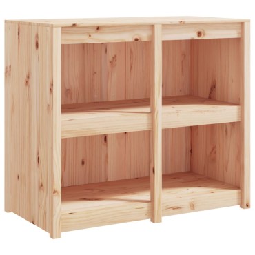 vidaXL Ντουλάπι Κουζίνας Εξ. Χώρου Μαύρο 106x55x92cm Μασίφ Ξύλο Πεύκου 1 τεμ.