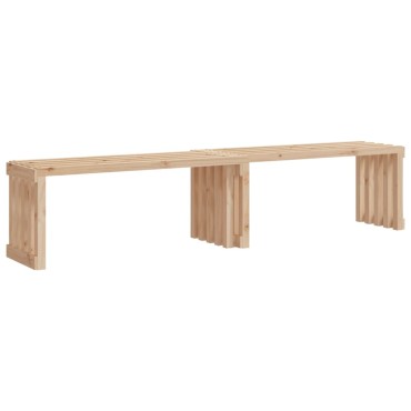 vidaXL Παγκάκι Κήπου Επεκτάσιμο 212,5x40,5x45cm από Μασίφ Πεύκο 1 τεμ.