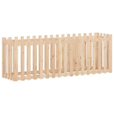 vidaXL Ζαρντινιέρα Υπερυψωμένη Σχ Φράχτη 200 x 50 x 70 εκ. Μασίφ Πεύκο