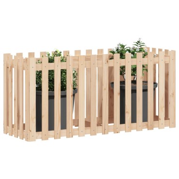 vidaXL Ζαρντινιέρα Υπερυψωμένη Σχ Φράχτη 150 x 50 x 70 εκ. Μασίφ Πεύκο