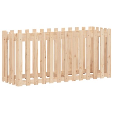 vidaXL Ζαρντινιέρα Υπερυψωμένη Σχ Φράχτη 150 x 50 x 70 εκ. Μασίφ Πεύκο