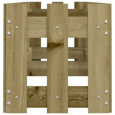 vidaXL Ζαρντινιέρα με Σχέδιο Φράχτη 200x30x30εκ. Εμποτισμ. Ξύλο Πεύκου