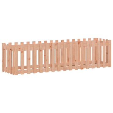 vidaXL Ζαρντινιέρα Υπερυψωμένη Φράχτης 200x50x50 εκ Μασίφ Ψευδοτσούγκα