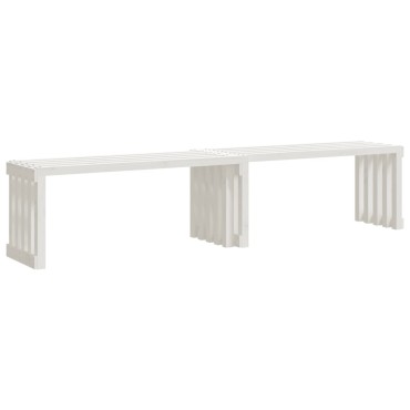 vidaXL Παγκάκι Κήπου Επεκτάσιμο Λευκό 212,5x40,5x45cm Μασίφ Πεύκο 1 τεμ.