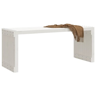 vidaXL Παγκάκι Κήπου Επεκτάσιμο Λευκό 212,5x40,5x45cm Μασίφ Πεύκο 1 τεμ.
