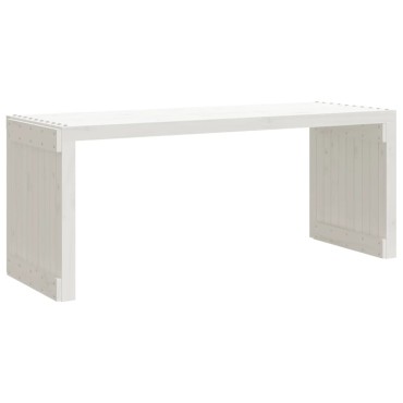 vidaXL Παγκάκι Κήπου Επεκτάσιμο Λευκό 212,5x40,5x45cm Μασίφ Πεύκο 1 τεμ.