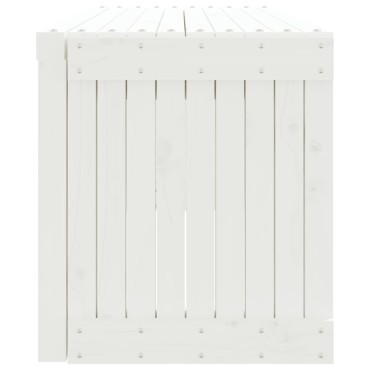 vidaXL Παγκάκι Κήπου Επεκτάσιμο Λευκό 212,5x40,5x45cm Μασίφ Πεύκο 1 τεμ.