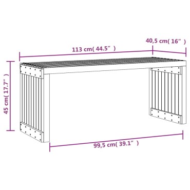 vidaXL Παγκάκι Κήπου Επεκτάσιμο Λευκό 212,5x40,5x45cm Μασίφ Πεύκο 1 τεμ.