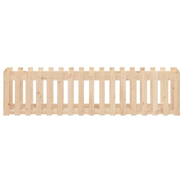 vidaXL Ζαρντινιέρα Υπερυψωμένη Σχ Φράχτη 200 x 50 x 50 εκ. Μασίφ Πεύκο