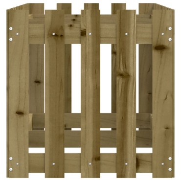 vidaXL Ζαρντινιέρα με Σχέδιο Φράχτη 150x50x50εκ. Εμποτισμ. Ξύλο Πεύκου