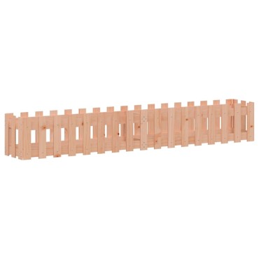 vidaXL Ζαρντινιέρα με Σχέδιο Φράχτη 200x30x30 εκ. Μασίφ Ψευδοτσούγκα