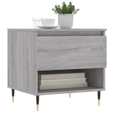 vidaXL Τραπεζάκι Σαλονιού Γκρι Sonoma 50x46x50cm Επεξεργασμένο Ξύλο 1 τεμ.