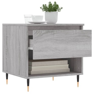vidaXL Τραπεζάκι Σαλονιού Γκρι Sonoma 50x46x50cm Επεξεργασμένο Ξύλο 1 τεμ.