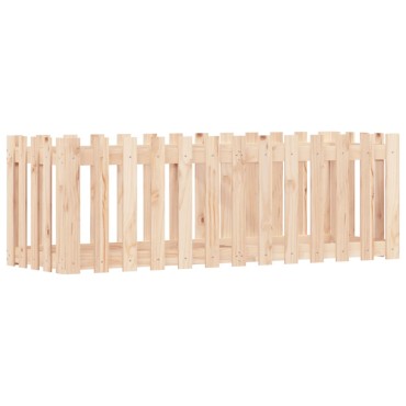 vidaXL Ζαρντινιέρα Υπερυψωμένη Σχ Φράχτη 150 x 50 x 50 εκ. Μασίφ Πεύκο