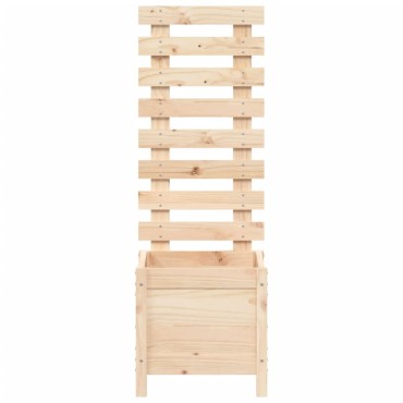 vidaXL Ζαρντινιέρα με Ράφι 39 x 39,5 x 114εκ. από Μασίφ Ξύλο Πεύκου
