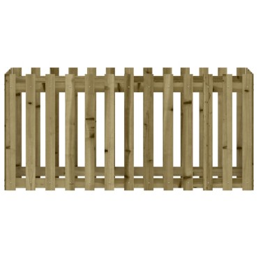vidaXL Ζαρντινιέρα με Σχέδιο Φράχτη 150x50x70εκ. Εμποτισμ. Ξύλο Πεύκου
