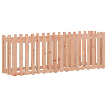 vidaXL Ζαρντινιέρα με Σχέδιο Φράχτη 200x50x70 εκ. Μασίφ Ψευδοτσούγκα