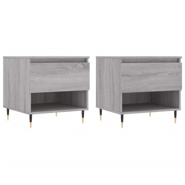 vidaXL Τραπεζάκια Σαλονιού 2 τεμ. Γκρι Sonoma 50x46x50cm Επεξ. Ξύλο