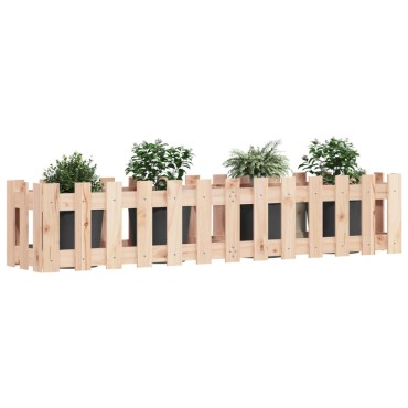 vidaXL Ζαρντινιέρα Υπερυψωμένη Σχ Φράχτη 150 x 30 x 30 εκ. Μασίφ Πεύκο