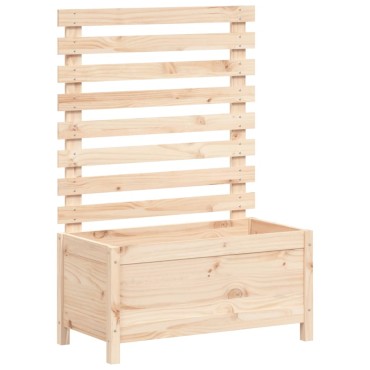 vidaXL Ζαρντινιέρα με Ράφι 79 x 39,5 x 114 εκ. από Μασίφ Ξύλο Πεύκου