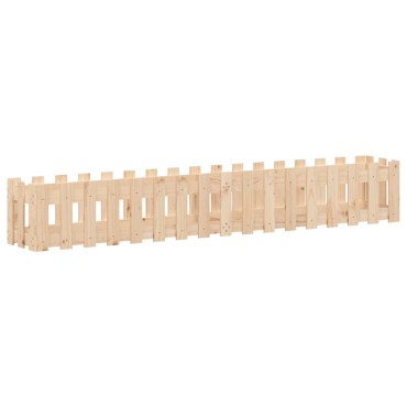 vidaXL Ζαρντινιέρα Υπερυψωμένη Σχ Φράχτη 200 x 30 x 30 εκ. Μασίφ Πεύκο