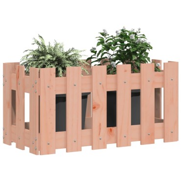 vidaXL Ζαρντινιέρα με Σχ. Φράχτη 60x30x30 εκ. Μασίφ Ξύλο Ψευδοτσούγκας