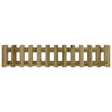 vidaXL Ζαρντινιέρα με Σχέδιο Φράχτη 150x30x30εκ. Εμποτισμ. Ξύλο Πεύκου