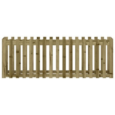 vidaXL Ζαρντινιέρα με Σχέδιο Φράχτη 200x50x70εκ. Εμποτισμ. Ξύλο Πεύκου