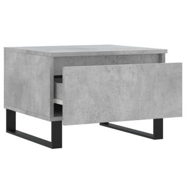 vidaXL Τραπεζάκια Σαλονιού 2 τεμ. Γκρι Σκυροδ. 50x46x35cm Επεξ. Ξύλο