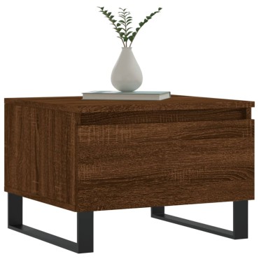 vidaXL Τραπεζάκια Σαλονιού 2 τεμ. Καφέ Δρυς 50x46x35cm Επεξ. Ξύλο