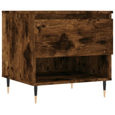 vidaXL Τραπέζι Σαλονιού Καπνιστή Δρυς 50x46x50cm Επεξεργασμένο Ξύλο 1 τεμ.