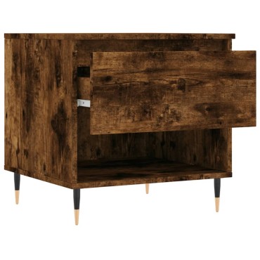 vidaXL Τραπέζι Σαλονιού Καπνιστή Δρυς 50x46x50cm Επεξεργασμένο Ξύλο 1 τεμ.