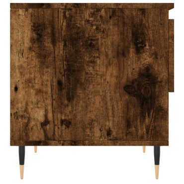 vidaXL Τραπέζι Σαλονιού Καπνιστή Δρυς 50x46x50cm Επεξεργασμένο Ξύλο 1 τεμ.