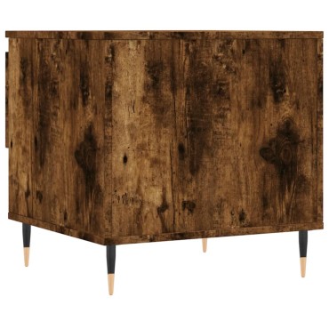 vidaXL Τραπέζι Σαλονιού Καπνιστή Δρυς 50x46x50cm Επεξεργασμένο Ξύλο 1 τεμ.