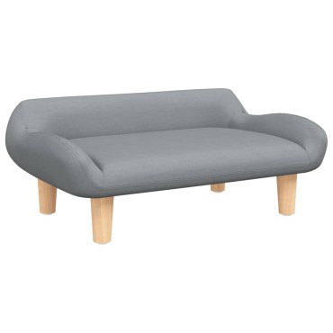 vidaXL Κρεβάτι Σκύλου Ανοιχτό Γκρι 70 x 40 x 24 εκ. Υφασμάτινη