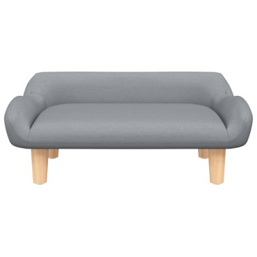 vidaXL Κρεβάτι Σκύλου Ανοιχτό Γκρι 70 x 40 x 24 εκ. Υφασμάτινη