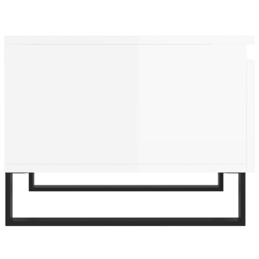 vidaXL Τραπεζάκια Σαλονιού 2 τεμ. Γυαλ. Λευκό 50x46x35cm Επεξ. Ξύλο