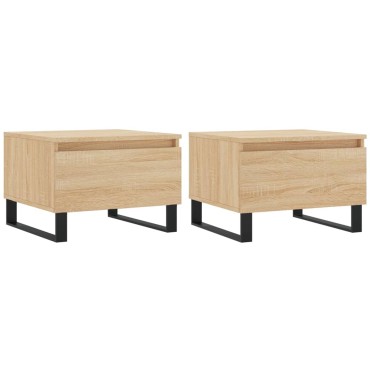 vidaXL Τραπεζάκια Σαλονιού 2 τεμ. Sonoma Δρυς 50x46x35cm Επεξ. Ξύλο