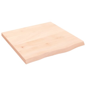 vidaXL Επιφάνεια Τραπεζιού 60x60x(2-4)cm Ακατέργαστο Μασίφ Ξύλο Δρυός 1 τεμ.
