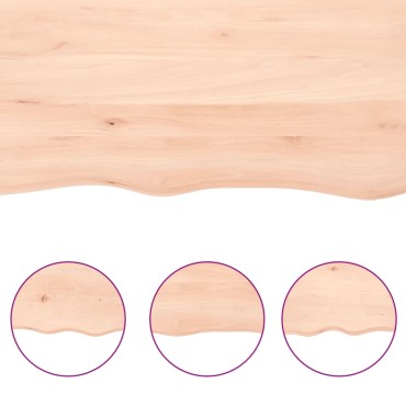 vidaXL Επιφάνεια Τραπεζιού 60x60x(2-4)cm Ακατέργαστο Μασίφ Ξύλο Δρυός 1 τεμ.