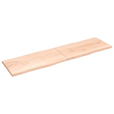 vidaXL Επιφάνεια Τραπεζιού 220x60x(2-4)cm Ακατέργαστο Μασίφ Ξύλο 1 τεμ.