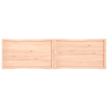 vidaXL Επιφάνεια Τραπεζιού 220x60x(2-4)cm Ακατέργαστο Μασίφ Ξύλο 1 τεμ.