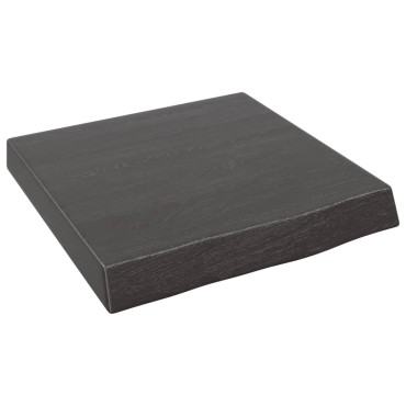 vidaXL Πάγκος Μπάνιου Σκούρο Καφέ 40x40x(2-6) εκ. Επεξ. Μασίφ Ξύλο