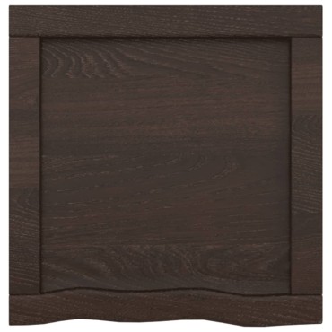 vidaXL Πάγκος Μπάνιου Σκούρο Καφέ 40x40x(2-6) εκ. Επεξ. Μασίφ Ξύλο